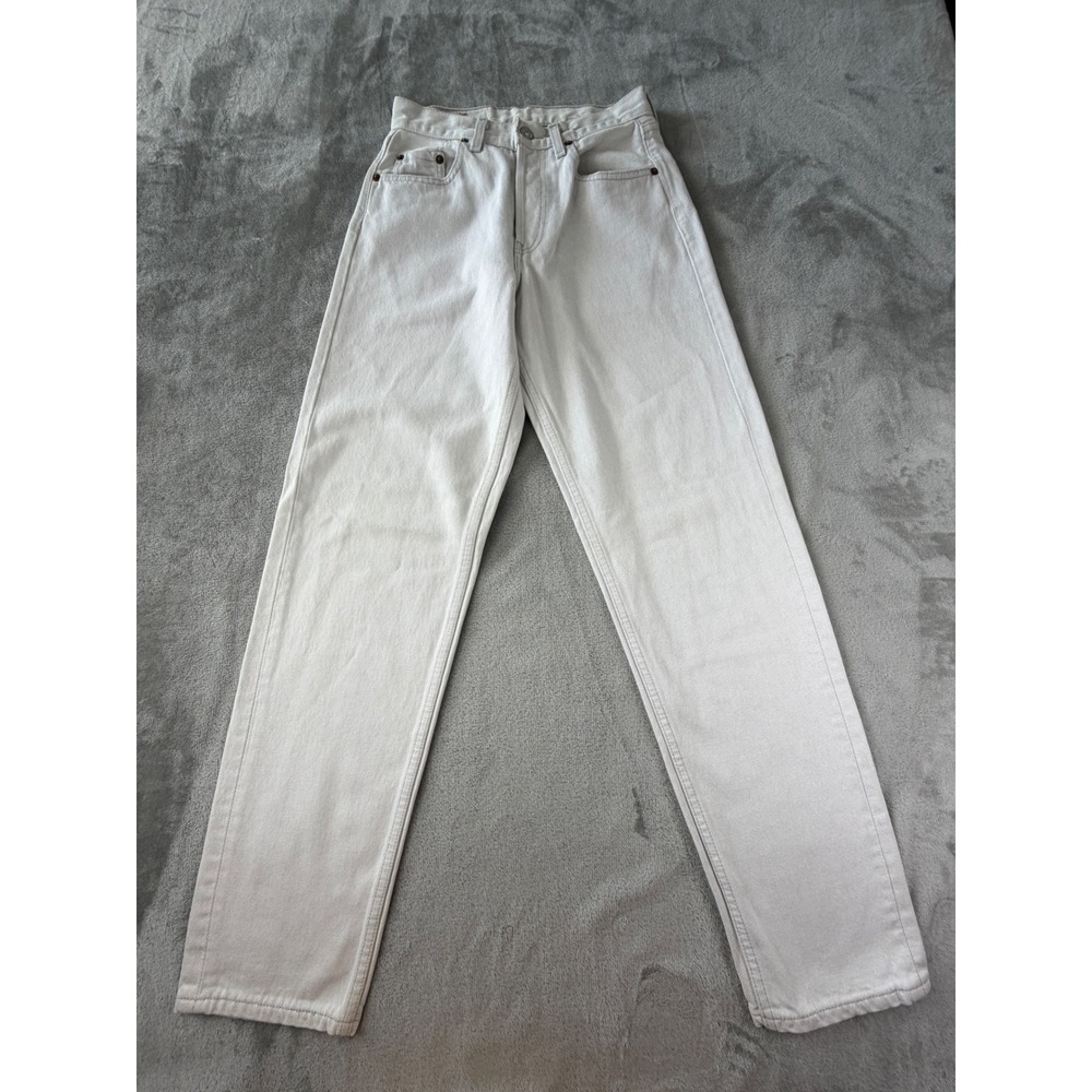 Levi's 518 Jeans Women size 28 Off-White Straight Leg Made in France Vintage